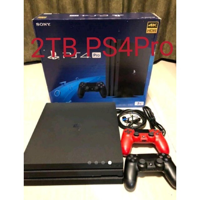 PlayStation4(プレイステーション4)のPS4 Pro 2TB (cuh-7200) エンタメ/ホビーのゲームソフト/ゲーム機本体(家庭用ゲーム機本体)の商品写真