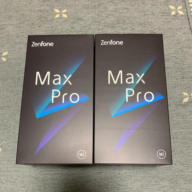 スマホ/家電/カメラASUS ZenFone Max Pro M2 ミッドナイトブルー 2台セット