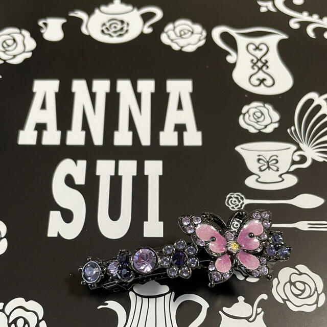 ANNA SUI(アナスイ)のANNA SUI バレッタ ミニ (蝶 紫) ポンパドール レディースのヘアアクセサリー(バレッタ/ヘアクリップ)の商品写真