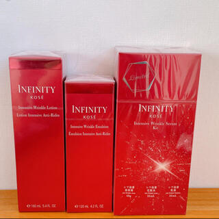 インフィニティ(Infinity)のKOSE INFINITY インテンシブ　リンクル　化粧水　乳液　３点セット(化粧水/ローション)