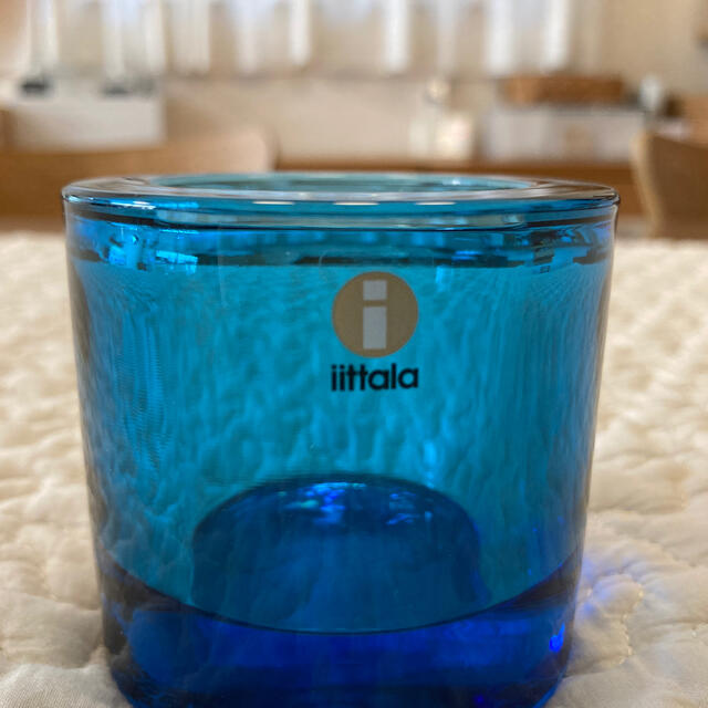 iittala(イッタラ)のiittala  kivi イッタラ　キビ　キャンドルホルダー　ターコイズブルー インテリア/住まい/日用品のインテリア小物(置物)の商品写真