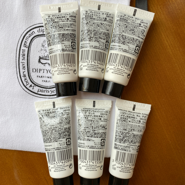 diptyque(ディプティック)のdiptyque 6アイテムセット 巾着つき コスメ/美容のボディケア(ボディオイル)の商品写真