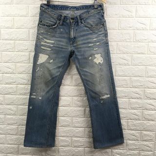 ブルーブルー(BLUE BLUE)のblue blue vintage damage denim 31 キムタク(デニム/ジーンズ)