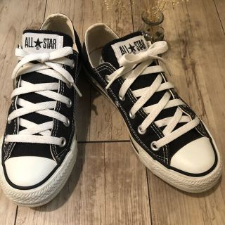 コンバース(CONVERSE)のコンバーススニーカー黒23 ローカット黒 コンバースブラック23.0(スニーカー)