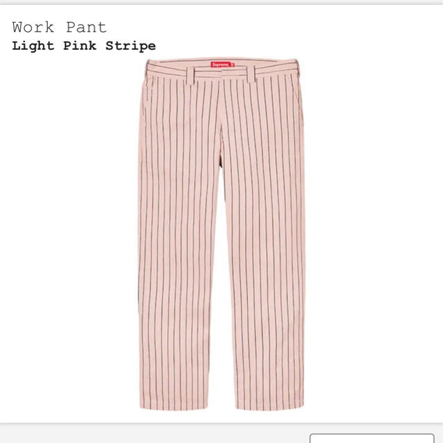 supreme work pant light pink stripe 30