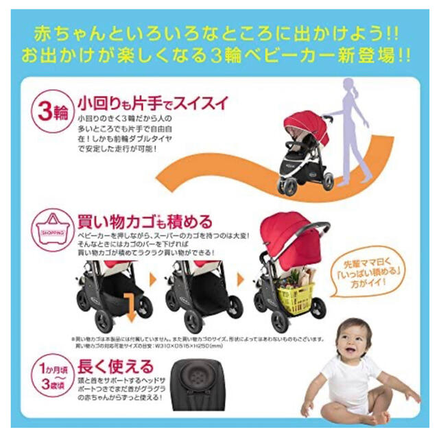 Greco(グレコ)のGRACO（グレコ）シティトレック★新品未使用品 キッズ/ベビー/マタニティの外出/移動用品(ベビーカー/バギー)の商品写真