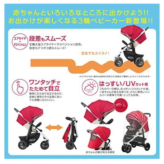 Greco(グレコ)のGRACO（グレコ）シティトレック★新品未使用品 キッズ/ベビー/マタニティの外出/移動用品(ベビーカー/バギー)の商品写真