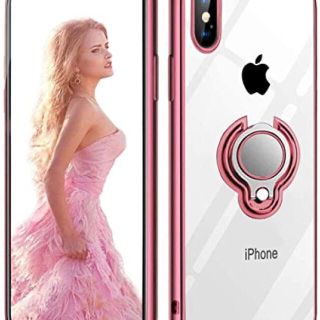 アイフォーン(iPhone)の新品未開封◆iPhone XS Max リング付きケース◆全面保護フィルム付き(保護フィルム)