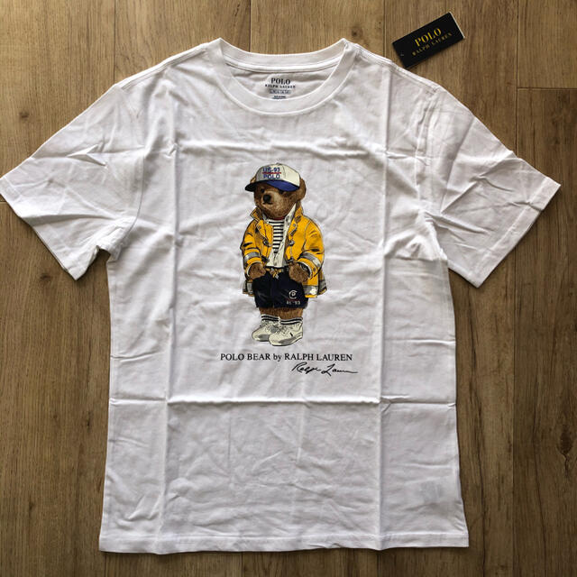 Ralph Lauren(ラルフローレン)の大人OK ラルフローレン　キッズ　Tシャツ　ポロベア  白　170 レディースのトップス(Tシャツ(半袖/袖なし))の商品写真
