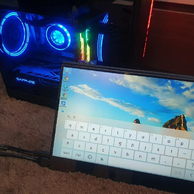 りくぽん様　自作PC デスクトップ　FF7フィギュアセット　ゲーミングパソコン スマホ/家電/カメラのPC/タブレット(デスクトップ型PC)の商品写真