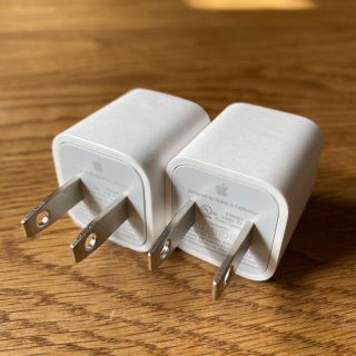 アイフォーン(iPhone)の☆【2個セット】iPhone  付属品 Apple 純正 ACアダプター(バッテリー/充電器)