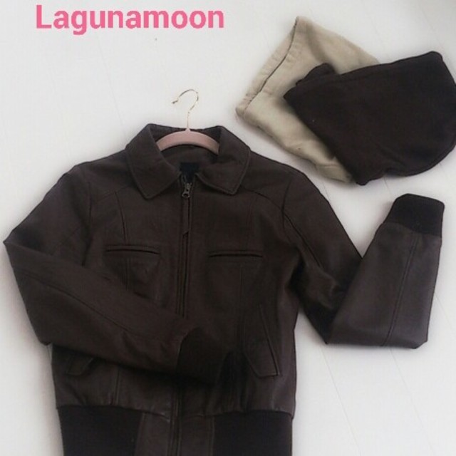 LagunaMoon(ラグナムーン)のLagunamoon♡本革ジャケット レディースのジャケット/アウター(ライダースジャケット)の商品写真