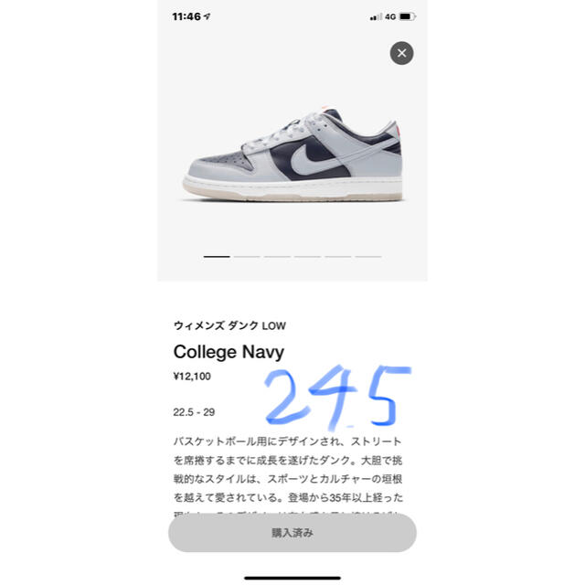 Nike dunk low college navy