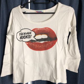 ヒステリックグラマー(HYSTERIC GLAMOUR)の美品　合わせやすいホワイト七分T ヒステリックグラマー(Tシャツ(長袖/七分))