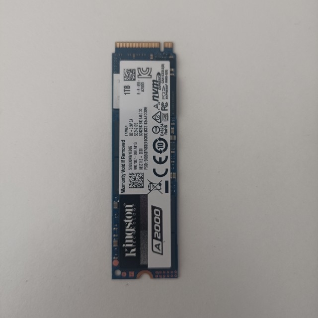 Kingston SSD 1TB PCIE NVME - PCパーツ