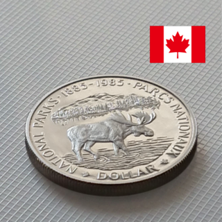 カナダ 銀貨 1ドル 国立公園100年 １枚(貨幣)