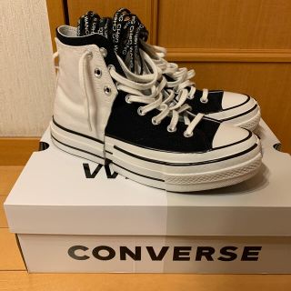 コンバース(CONVERSE)のfeng chen wang converse 黒×白  (スニーカー)