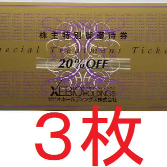 ゼビオ 株主優待 20％OFF 3枚 2021年6月期限 -r - clmusichall.com