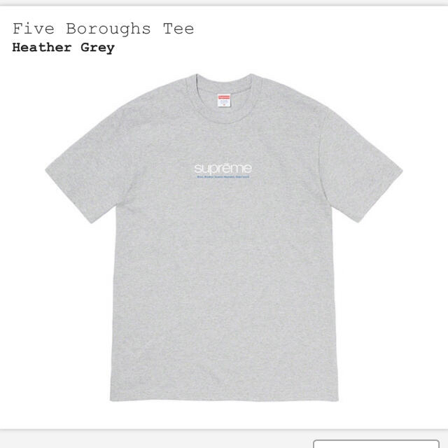 Supreme Five Boroughs tee gray M - Tシャツ/カットソー(半袖/袖なし)