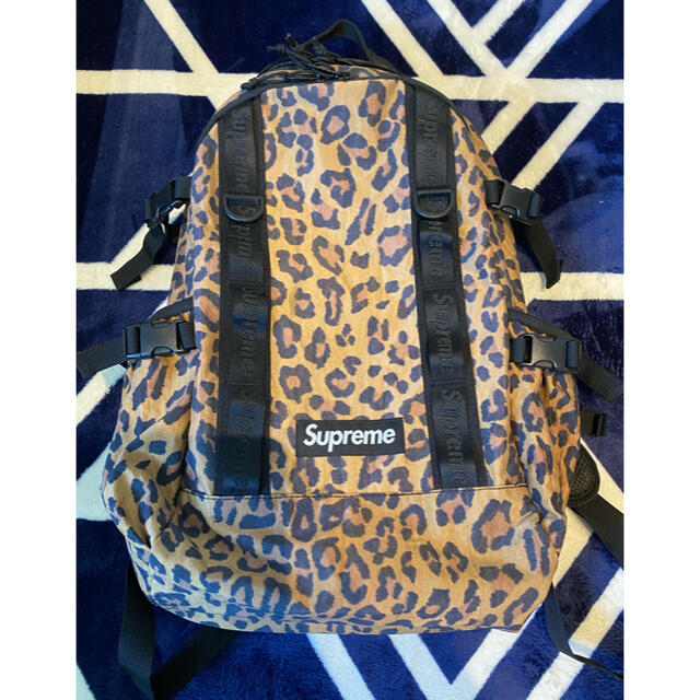supreme backpack leopard
