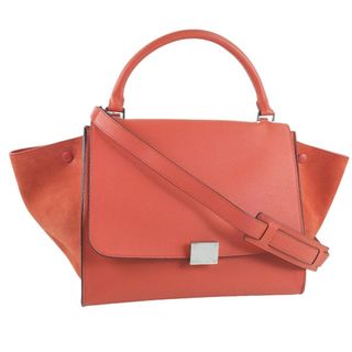 セリーヌ(celine)の【CELINE】セリーヌ トラペーズ 2WAYバッグ 169543 カーフ×スウェード 赤 レディース ハンドバッグ(ハンドバッグ)