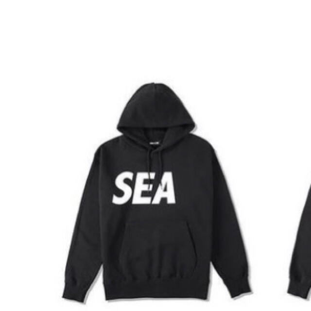 wind and sea hoodie black Lトップス