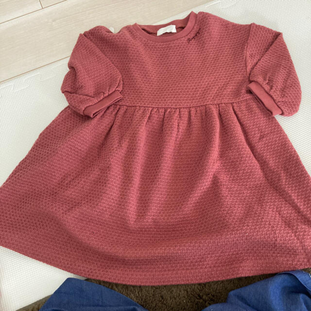 F.O.KIDS(エフオーキッズ)のワイン色ワンピースセット キッズ/ベビー/マタニティのキッズ服女の子用(90cm~)(ワンピース)の商品写真