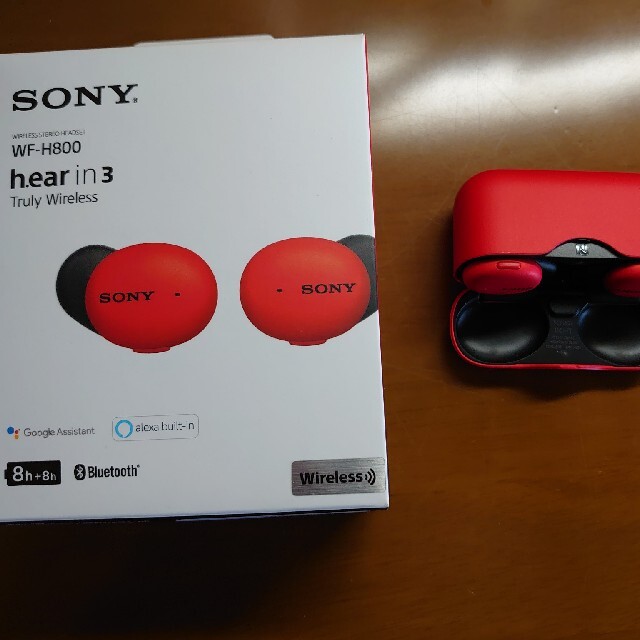 SONY WF-H800 h.ear in3 レッドイヤホン