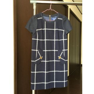 バーバリーブルーレーベル(BURBERRY BLUE LABEL)の季節ハズレのプライスダウン　バーバリーブルーレーベル　半袖ワンピース　36サイズ(ミニワンピース)