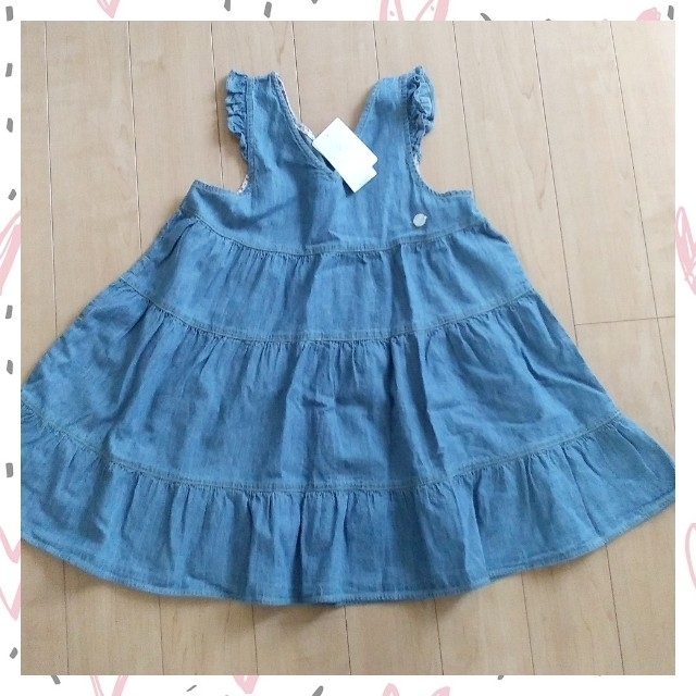 3can4on(サンカンシオン)の新品未使用☆ジャンパースカート120 キッズ/ベビー/マタニティのキッズ服女の子用(90cm~)(ワンピース)の商品写真