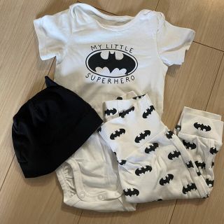 エイチアンドエム(H&M)のH&M バットマン ロンパースセット 4-6M(ロンパース)