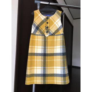 バーバリーブルーレーベル(BURBERRY BLUE LABEL)の季節ハズレのPD バーバリーブルーレーベル　ジャンパースカート　36サイズ(ひざ丈ワンピース)