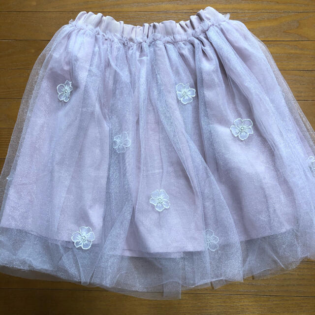 BREEZE(ブリーズ)のアプレレクール　お花チュールスカート　apreslescours 120 ピンク キッズ/ベビー/マタニティのキッズ服女の子用(90cm~)(スカート)の商品写真