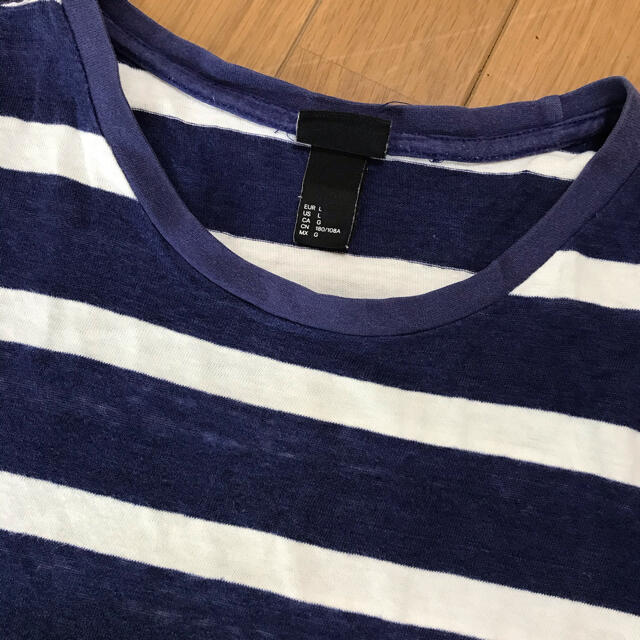 H&M(エイチアンドエム)のメンズ　ボーダー　Tシャツ メンズのトップス(Tシャツ/カットソー(半袖/袖なし))の商品写真