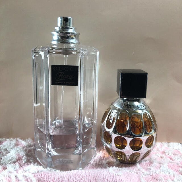 Gucci(グッチ)のGUCCI Flora ゴージャスガーデニア　オードトワレ　JIMMY CHOO コスメ/美容の香水(香水(女性用))の商品写真