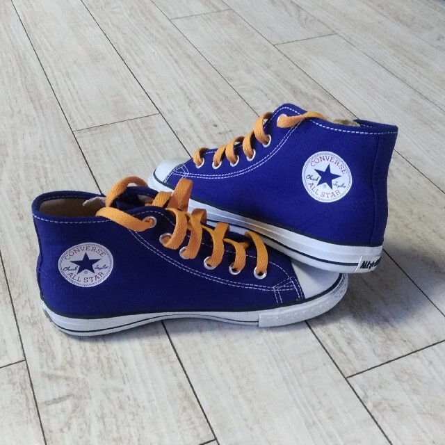 CONVERSE(コンバース)のコンバース　ハイカット青　21cm キッズ/ベビー/マタニティのキッズ靴/シューズ(15cm~)(スニーカー)の商品写真