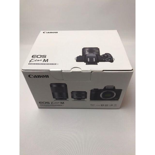 Canon(キヤノン)のキャノン EOS Kiss M ボディ ブラック 未使用 保証書あり スマホ/家電/カメラのカメラ(ミラーレス一眼)の商品写真