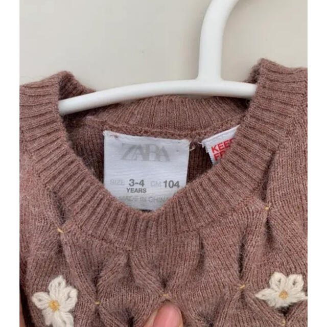 ZARA KIDS(ザラキッズ)の【新品・未使用】ZARA Baby kids  ニットワンピース キッズ/ベビー/マタニティのキッズ服女の子用(90cm~)(ワンピース)の商品写真