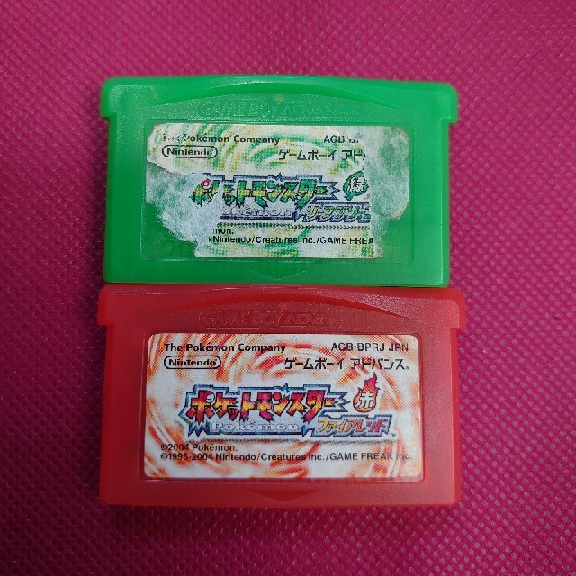 ポケモン(ポケモン)のポケットモンスターリーフグリーン　ファイヤーレッド　GBA エンタメ/ホビーのゲームソフト/ゲーム機本体(携帯用ゲームソフト)の商品写真