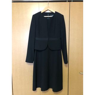 アオキ(AOKI)のAOKI ブラックフォーマル アンサンブル★ワンピース ノーカラージャケット(礼服/喪服)