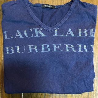 バーバリーブラックレーベル(BURBERRY BLACK LABEL)のBurberryブラックレーベル　TシャツLサイズ　紺色(Tシャツ/カットソー(七分/長袖))