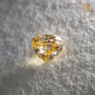 0.122 ct F.Or-Yellow SI1 天然 オレンジ イエロー ダイ(リング(指輪))