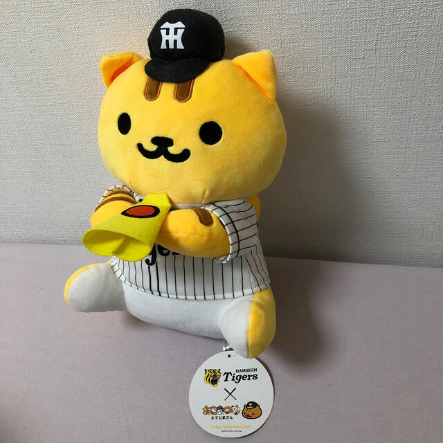 阪神タイガース(ハンシンタイガース)のねこあつめ　たてじまさん　ぬいぐるみ エンタメ/ホビーのおもちゃ/ぬいぐるみ(ぬいぐるみ)の商品写真