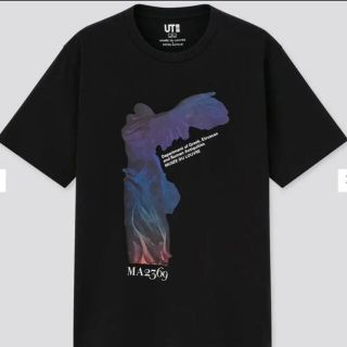 ユニクロ(UNIQLO)のユニクロ　ルーブル美術館　ニケ　コラボ UT半袖　ブラック Mサイズ (Tシャツ/カットソー(半袖/袖なし))