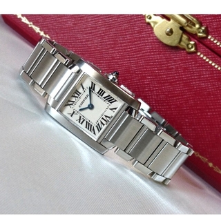 カルティエ(Cartier)の☆美品☆ OH済 カルティエ タンクフランセーズ レディース SM スティール(腕時計)