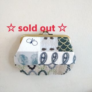 ミナペルホネン(mina perhonen)のミナペルホネン　ハンドメイド　がま口　財布　ポーチ　小銭入れ　コイン　巾着(コインケース)