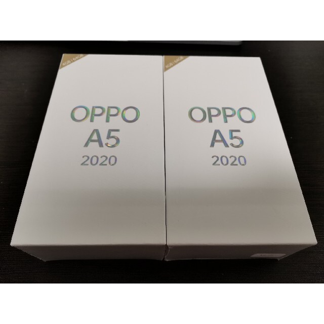 【2台セット・未開封新品】OPPO A5 2020 ぐりー4GB64GB外部メモリ