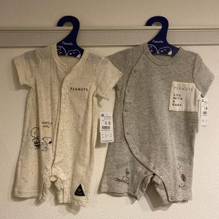 ニシマツヤ(西松屋)の【専用】スヌーピー　半袖ロンパース　ベビーザらス(ロンパース)