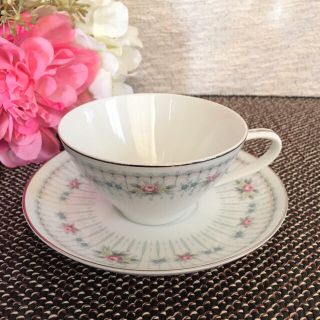 ノリタケ(Noritake)の【Old Noritake】ティーカップ&ソーサー ヴィンテージ ピンク薔薇(グラス/カップ)