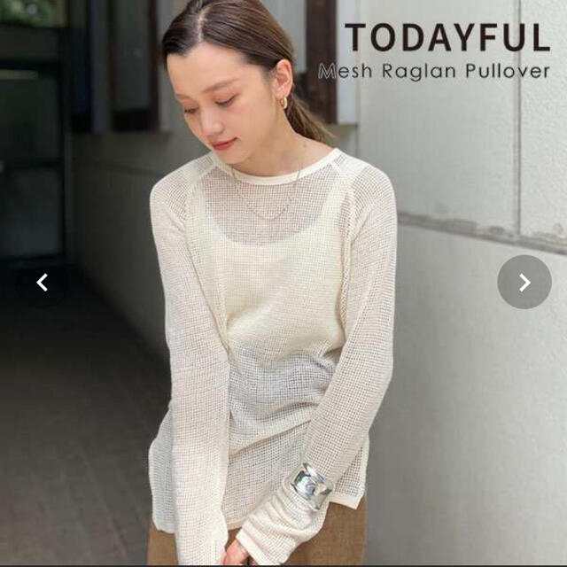 TODAYFUL(トゥデイフル)の新品　TODAYFUL メッシュラグランプルオーバー レディースのトップス(カットソー(長袖/七分))の商品写真